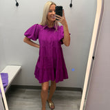 Purple Button Down Dress