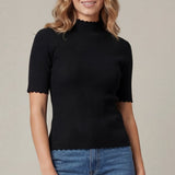 The Sweet Edge Scallop Knit Top