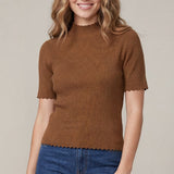 The Sweet Edge Scallop Knit Top