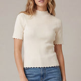 The Sweet Edge Scallop Knit Top