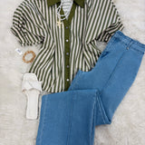 Olive Hour Stripe Top