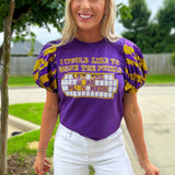 Tiger Sequin Funny Gameday Top