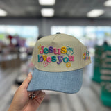 Jesus Loves You Denim Hat