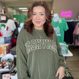 Nashville Ribbed Sweatshirt - Olive