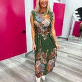 Floral Elegance Midi | Green