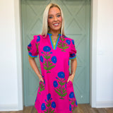 Bold Blossom Mini Dress