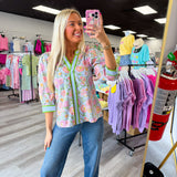 Secret Garden Top |  Blue
