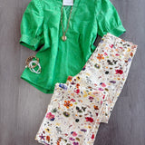 Floral Texture Top