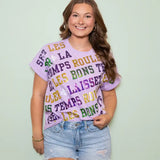 Laissez Les Bons Temps Rouler Varsity Block | Lav Tee