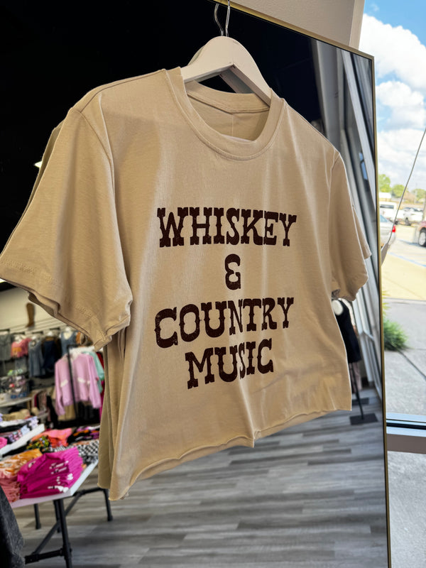 Whiskey and Country Music Graphic Tee