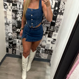 Denim Vest Top - Dark Denim