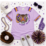  Callin' The Tigers Purple Sequin Tiger T Shirt 