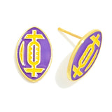 Purple Gold Football Studs