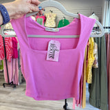 Square Neck Double Lined Crop