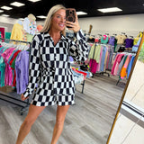 Pleated Checkered Set