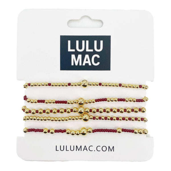LULU MAC Beaded Bracelet | Cardinal
