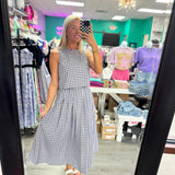 Sunday In Savannah Gingham Skirt Set