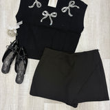 Bow Rhinestone Sweater