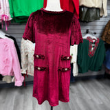True Elegance Velvet Braid Dress