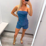 Downtown Darling Denim Romper