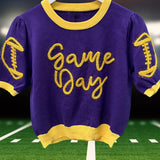 Game Day Light Weight Cropped Sweater