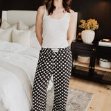 Black & White Polka Dots Soft Boxer Pants