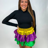 Mardi Gras Ruffle Skort