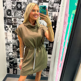Mocha Cowl Neck Dress