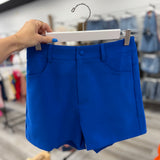 Stay By Me Blue Button Shorts