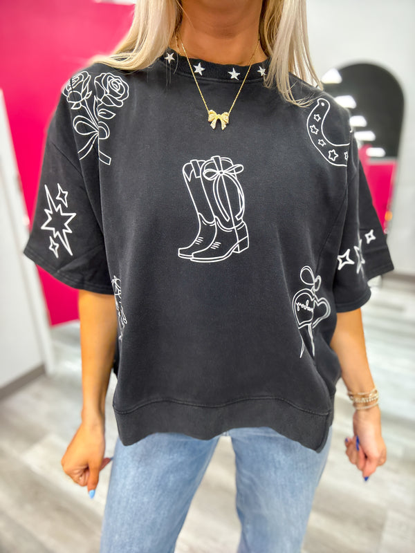 The Darling Western Sketch Top