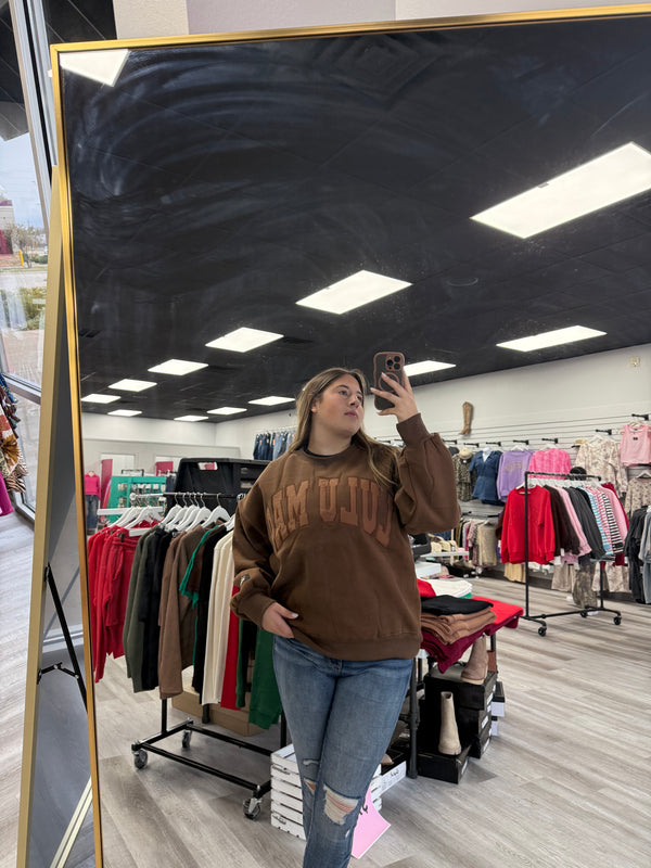 Monochromatic Sweatshirt | Brown | LULU MAC