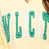 Wildcats | Women's Distressed Embroidery Pullover