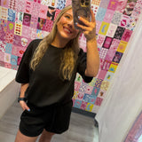 Scuba Short Sleeve Top & Shorts Set