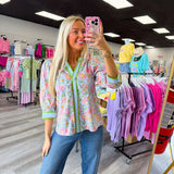 Secret Garden Top |  Blue