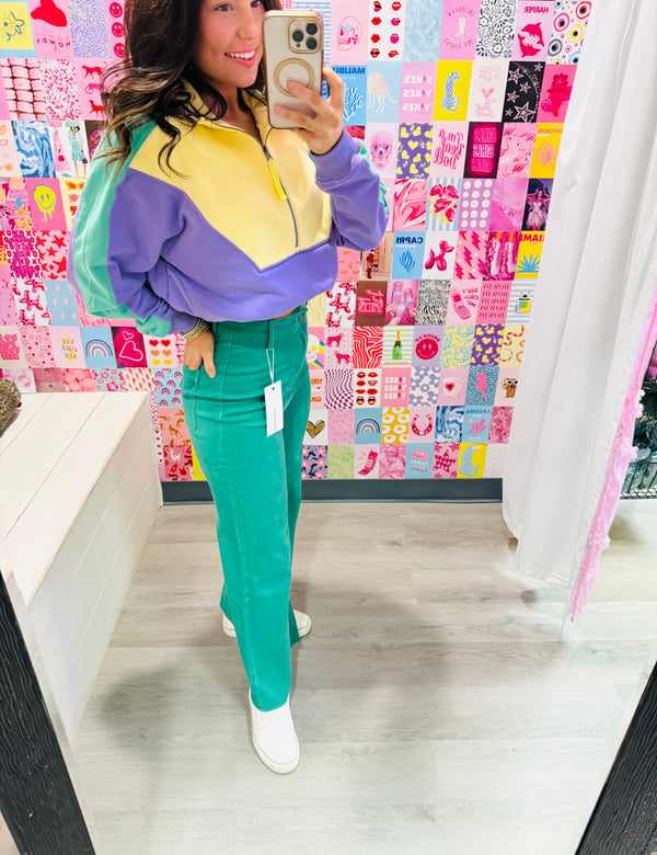 Pastel Mardi Gras 1/4 Zip Fleece