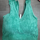 BEST SELLER Ribbed Padded Crop Seamless Tank