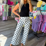 Dot Your Thing Cropped Denim Pants