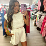 Cream Embroidery Eyelet Sets