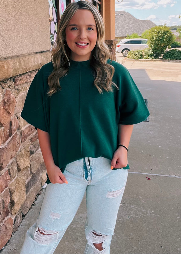 Green Soft Sweater Top