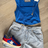 Square Neck Double Lined Crop