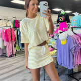 Happy Days Striped Yellow Skort