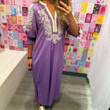 The Lavender Luxe Embroidered Midi