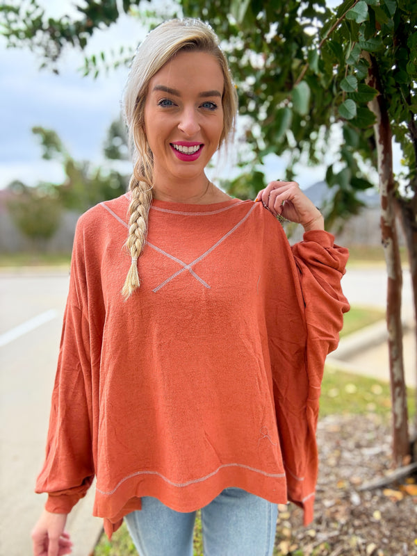 Rust Ultra Soft Pullover