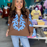 Blue Belle Appliqué Top