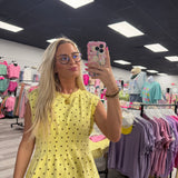 Polka Dot Pleated Top