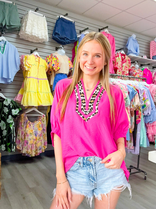 Little Touch of Leopard Top | Regular and Plus