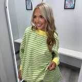 Sunny Side Stripe Mockneck Sweatshirt