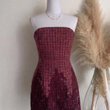 Burgundy Romance Mini Dress