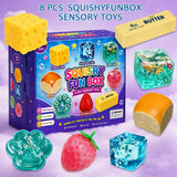 Squishy Fun Box – 8 Piece  Sensory Squishy Toy Set