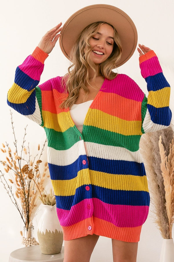 Brighten Up The Day Colorblock Sweater